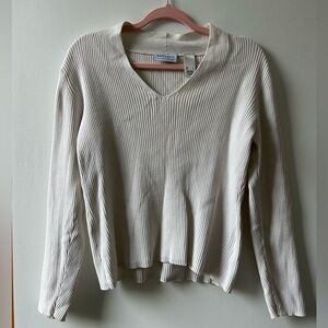 Liz Claiborne Villager Ribbed V-Neck Sweater